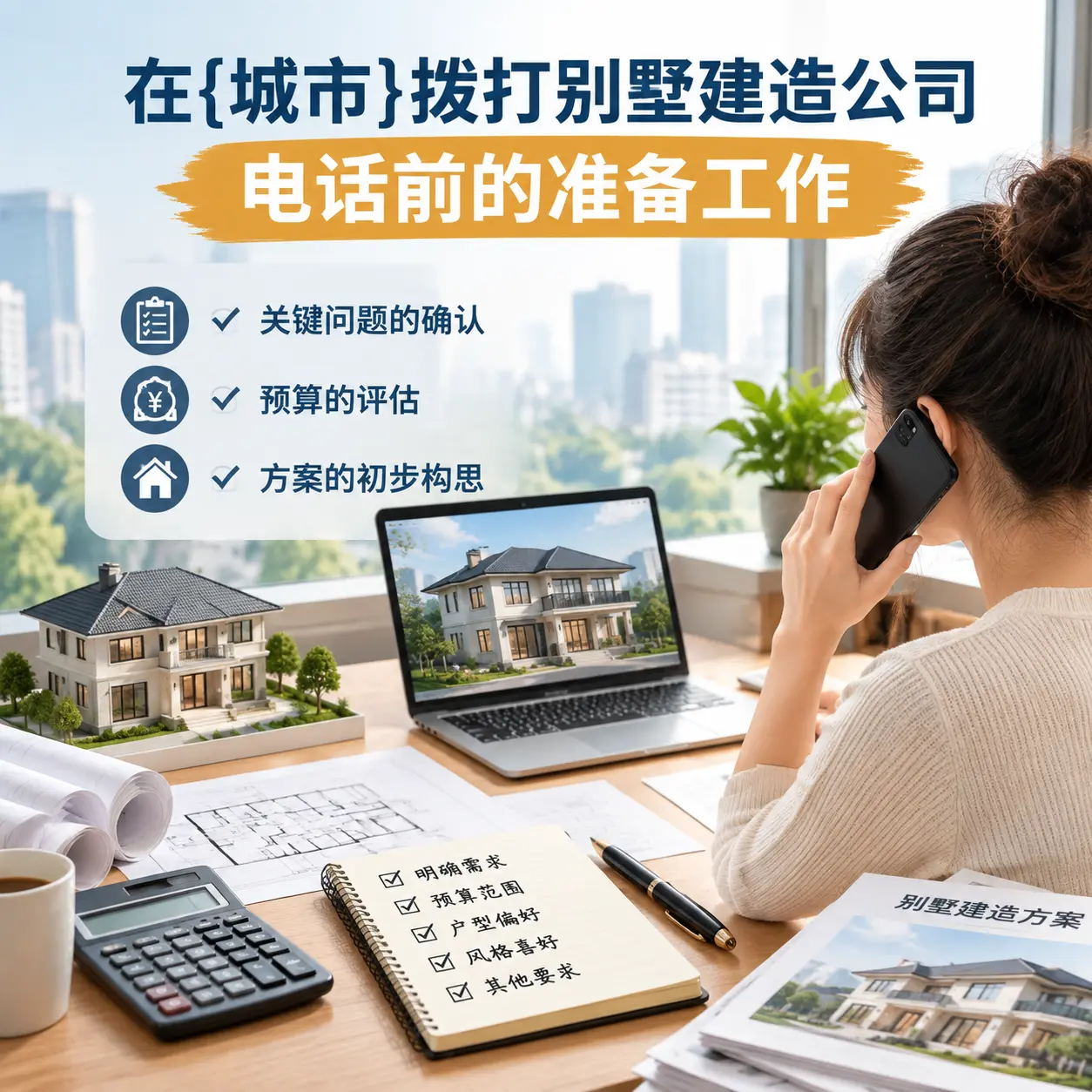 在晴隆拨打别墅建造公司电话前的准备工作
